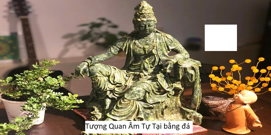 Tượng Quan Âm Tự Tại bằng đá